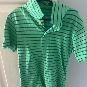 Boys Children’s Place Green & Blue Striped Polo